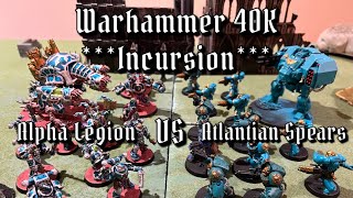 WH40K Battle Report 1 1000pts of Chaos Space Marines vs Space Marines [upl. by Deanne]