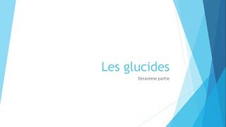 Biochimie  Les glucides  Partie 2 [upl. by Nylrem]