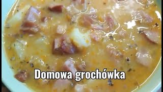 Grochówka domowa na wędzonym żeberku 😋 Homemade pea soup with smoked ribs [upl. by Lig]