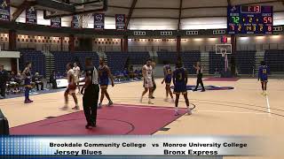 Basketball Tournament Brookdale College Jersey Blues vs Monroe University Bronx Express [upl. by Hedveh]