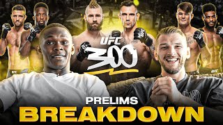 Israel Adesanya amp Dan Hooker Breakdown The Stacked UFC 300 Prelims [upl. by Umont358]