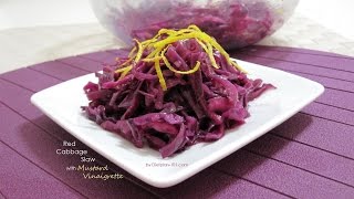 Red Cabbage Slaw with Mustard Vinaigrette  Dietplan101com [upl. by Essirahs]