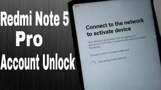 Redmi Note 5 Pro Mi Account Unlock Done  Unlock redmi note 5  Note 5 pro [upl. by Fan]