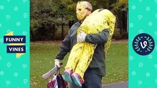 TRY NOT TO LAUGH  Funny HALLOWEEN VIDEOS amp SCARE CAM [upl. by Chally799]