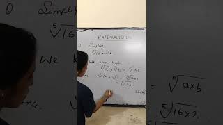 Rationalization  Simplify  Class 9 class9 ncert short shorts viral trending education [upl. by Ayotyal]