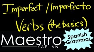 IMPERFECT TENSE An introduction to conjugations imperfecto [upl. by Ivy]