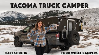 TRUCK CAMPER FULL TOUR I 2022 TACOMA with Four Wheel Campers FLEET SlideIn [upl. by Nandor439]