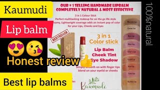 kaumudi lip balm reviewbest lip balm for everyonesatwanatural kaumudilipbalm naturallipbalm🤩😘😍 [upl. by Harms]