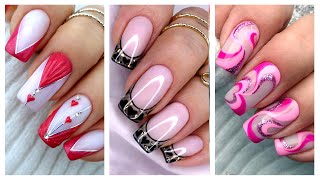 Nail art design 2022 ❤️ Valentines day nails 💅 Tutorials 20nails [upl. by Nosirrag]