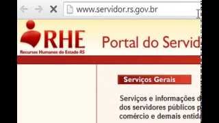 Como acessar o Portal do Servidor RS  RHE Contracheque [upl. by Donielle855]