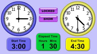 Elapsed Time Clocks Teaching Tool [upl. by Jenei227]