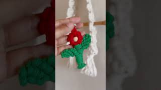 DIY Macrame Flower Keychain Tutorial on my channel 🌸🌺🌼 macrameflower macramekeychain [upl. by Burack]