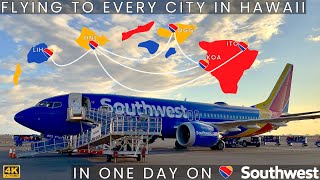 4K – Flying Southwest To Every Hawaiian City In One Day – The Southwest InterIsland Challenge [upl. by Novelc]