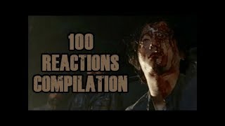 Glenn  Walking Dead S07E01  100 Reactions Compilation [upl. by Fee]