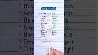 Antonyms Opposite Word🔥📖 english grammar education learning [upl. by Nyssa]