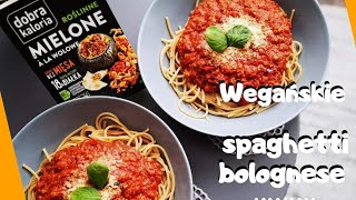 Wegańskie spaghetti bolognese🍝 Dobra Kaloria roślinne mielone  test smaku 🌱 [upl. by Donal]