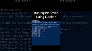 How to run nginx server in Windows 10 using Docker shorts howtorunnginxserverusingdockerinwindows [upl. by Sparhawk]