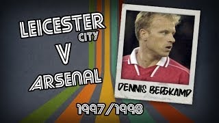 DENNIS BERGKAMP  Leicester v Arsenal 9798  Retro Goal [upl. by Bullivant]