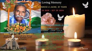 FUNERAL SERVICE  Mr Varghese A Jacob  Saturday November 2 2024 [upl. by Amaleta984]