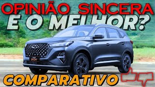 Tiggo 7 Sport é o MELHOR SUV Comparativo com Toyota Corolla Cross Jeep Compass e VW Taos VALE [upl. by Aloise405]