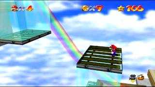 Lets Play Super Mario 64  Part 32  Regenbogen Raserei auf Regenbogen abgerast [upl. by Aitra]