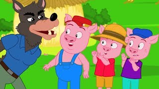 Les Trois Petits Cochons  dessin animé en français  Conte pour enfants avec les Ptits zAmis [upl. by Rothberg]