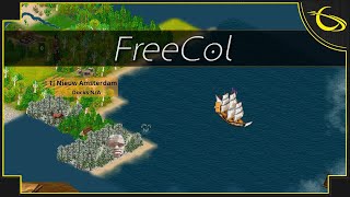 FreeCol  Colonization Strategy Game Free  Massive 2023 Update [upl. by Esorlatsyrc]