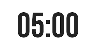 5 MINUTE TIMER  COUNTDOWN TIMER MINIMAL [upl. by Jamaal]