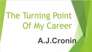 The Turning Point Of My Career By AJCronin in Tamil [upl. by Petigny74]