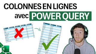 Comment dépivoter des colonnes en lignes avec Power Query [upl. by Broome]