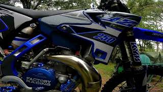 Yz250 LOW IDLE sesh180 M58 pilot2nd clip from topleaner side 15 turns air screw sea level [upl. by Yllaw]