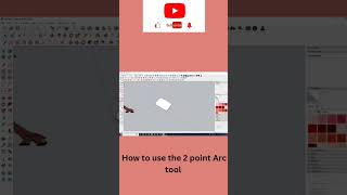 SketchUp Basic  2 Point Arc Tool [upl. by Aneehc]