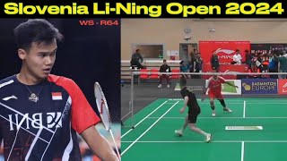 Christian Adinata INA vs Mateusz Danielak POL  R64  Slovenia Open 2024 Badminton [upl. by Aretahs]