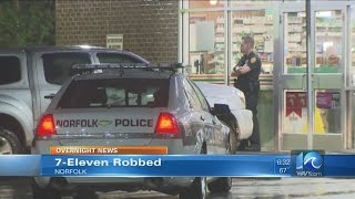 Robbers hit 7Eleven store in Norfolk overnight [upl. by Gladys]