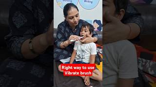 How to use Vibration Brush for delay speech at home  Speech Therapy  speechtherapy shortsfeed [upl. by Elockin]