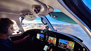 Thunderstorms And Fog From LA To Denver Single Pilot Jet Flight [upl. by Elliot574]