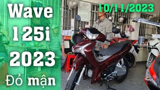 Honda Wave 125i 2023 màu đỏ mận NỔ MÁY VÔ SỐ cho anh trai ở Đồng Tháp  Mai Duyên  Khải Phạm wave [upl. by Marl440]