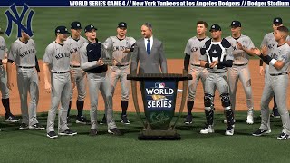 MLB THE SHOW 24  New York Yankees at Los Angeles Dodgers  WORLD SERIES GAME 4 [upl. by Landing]