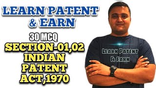 Section 1 amp 2 30 MCQ II Indian Patent Agent Examination [upl. by Aigroeg]