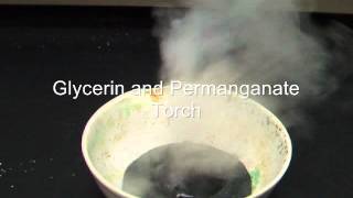 The Reaction of Glycerin and Potassium Permanganate [upl. by Serena931]