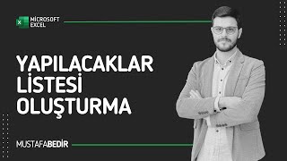 Excelde Yapılacaklar Listesi Oluşturma [upl. by Gunnar]