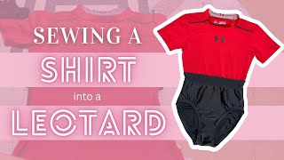 How to Sew a Leotard  Turning an Under Armour Shirt into a Leotard [upl. by Nnaarat]