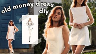 how to make a dress w princess seams  OLD MONEY AESTHETIC DIY pattern making  sewing tutorial [upl. by Anerahs]