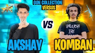 Kmc Komban Vs Akshay Akz Biggest Gun Collection War 😍 Free Fire Best Gun Skin Collection In Kerala [upl. by Ellehsim729]