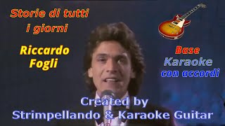 Riccardo Fogli  Storie di tutti i giorni Karaoke con accordi Fair Use [upl. by Albion367]