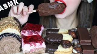 Hazelnut Crush ASMR chocolate cake biscuits ice cream Mukbang bites only [upl. by Truk351]