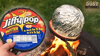 Campfire Jiffy Pop  Great Food idea for Camping with Kids  Backpacking Hiking and Camping [upl. by Delgado]