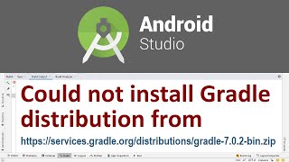 Fix Error Could not install Gradle distribution from httpsservicesgradleorg in Android Studio [upl. by Enyawal989]