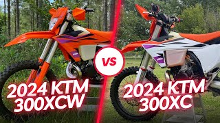 2024 KTM 300XCW TBI vs 2024 KTM 300 XC TBI httpyoutubecomdirtabletvsubconfirmation1 [upl. by Lund]