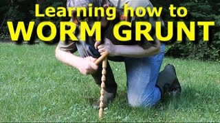 Worm grunting  charm earthworms out of the ground  with Worm Gitter [upl. by Puglia]